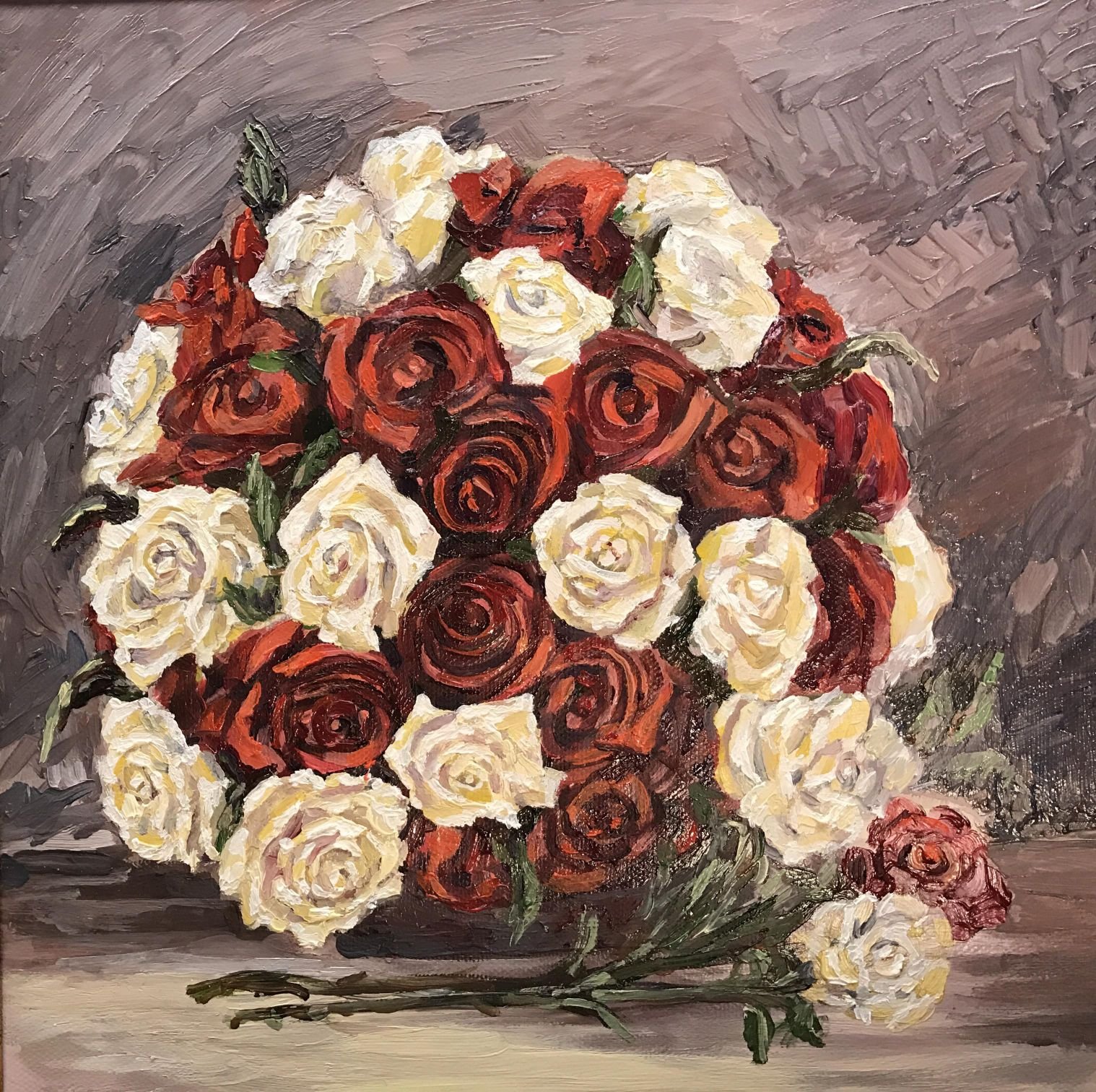 Рози бели и червени
